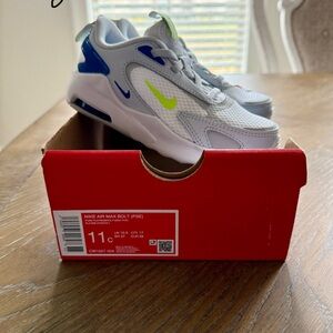 Nike Kids Sneakers - White, Blue, Lime